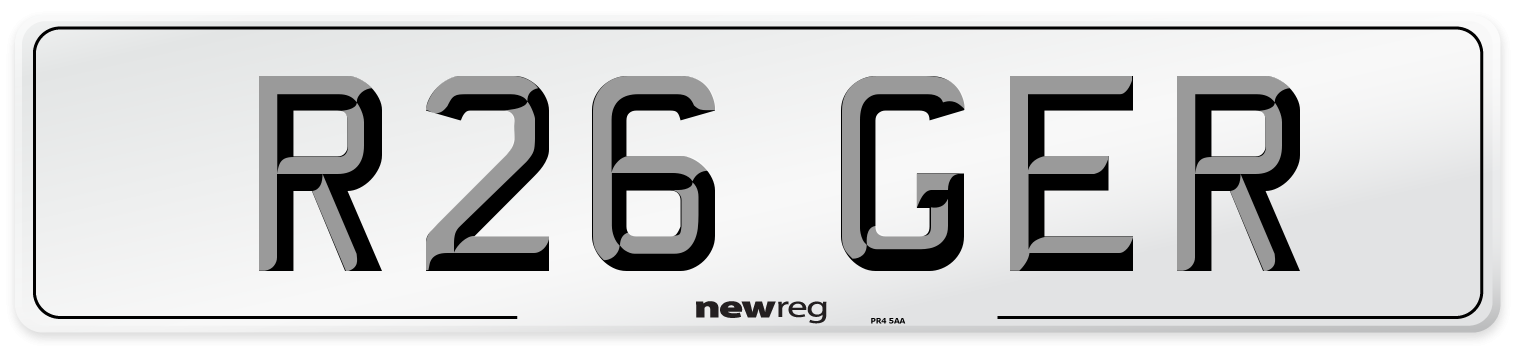 R26 GER Number Plate from New Reg